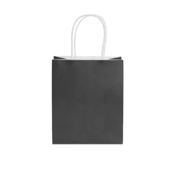 Kraft Paper Bag Shopper Medium Black Pk10 (205Wx110Gx275mmH)