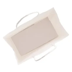 Kraft Paper Bag Shopper Medium White Pk10 (205Wx110Gx275mmH)