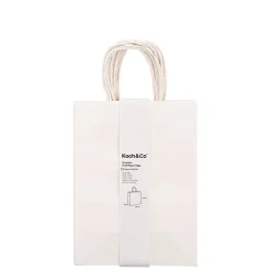 Kraft Paper Bag Shopper Medium White Pk10 (205Wx110Gx275mmH)