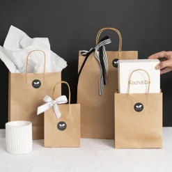 Kraft Paper Bag Shopper Mini Brown Pack 10 (140Wx75Gx165mmH)