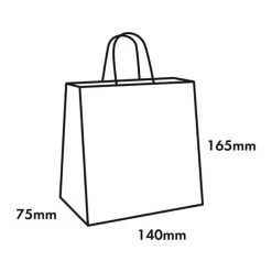 Kraft Paper Bag Shopper Mini Brown Pack 10 (140Wx75Gx165mmH)