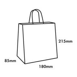 Kraft Paper Bag Shopper Small Brown Pk10 (180Wx85Gx215mmH)