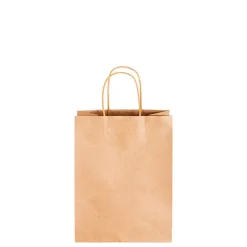 Kraft Paper Bag Shopper Small Brown Pk10 (180Wx85Gx215mmH)