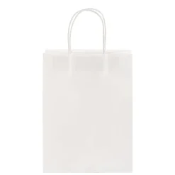 Kraft Paper Bag Shopper XL White Pk10 (320Wx110Gx420mmH)