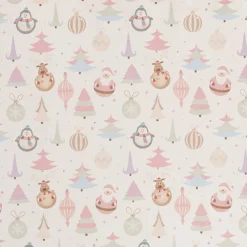 Kraft Paper Bag Small XmasCheer Pastel Pk10(180Wx85Gx215mmH)
