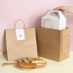 Kraft Paper Bag Takeaway Med Brown Pk10 (305Wx175Gx305mmH)