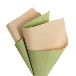 Kraft Paper Duo 80gsm Moss Green & Brown Pack 100 (50x70cm)