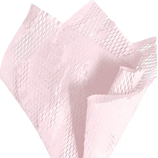 Kraft Paper Honeycomb Expandable Sheet PK50 Pink (50x50cm)