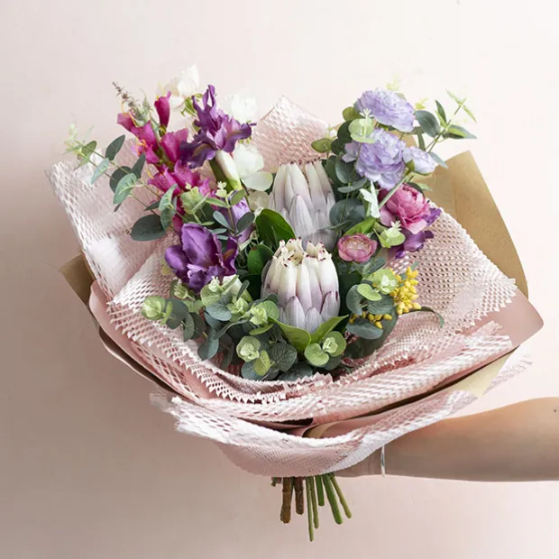 Kraft Paper Honeycomb Expandable Sheet PK50 Pink (50x50cm)