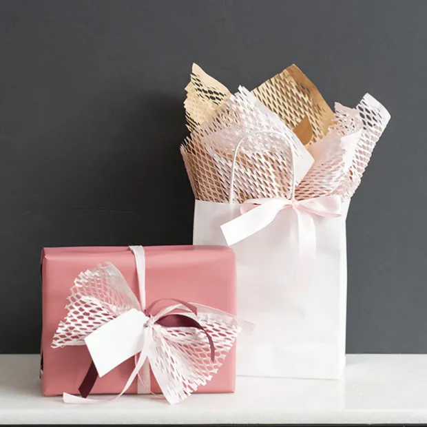 Kraft Paper Honeycomb Expandable Roll Baby Pink (50cmx30m)