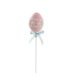 Lace Easter Egg Pick Pack 2 Pink (4x30cmH)