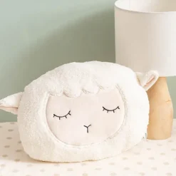 Lamb Squish Pillow Plush Puff Cream (40x25cmH)