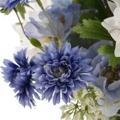 Lana Flower Arrangement w Resin Water Blue (31x50cmH)