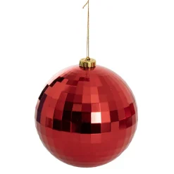 Large Hanging Baubles Set 4 Red (15cmD)