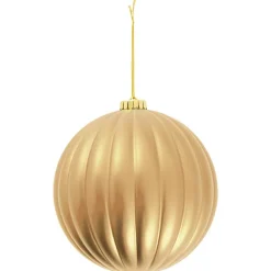 Large Hanging Baubles Set 4 Gold (15cmD)