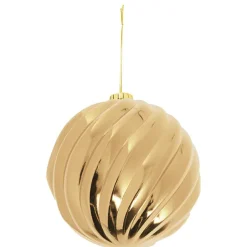 Large Hanging Baubles Set 4 Gold (15cmD)