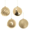 Large Hanging Baubles Set 4 Champagne (15cmD)