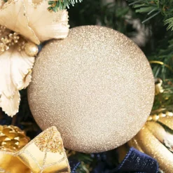 Large Hanging Baubles Set 4 Champagne (15cmD)