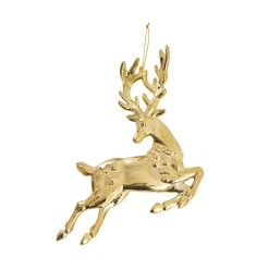 Large Hanging Reindeer Gold (19cmH)