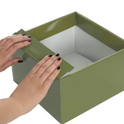 Large Posy Box Autolock Base Pack 10 Moss Green (22x14cmH)