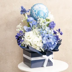 Large Posy Box Autolock Base Pack 10 Navy Blue (22x14cmH)