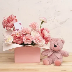 Large Posy Box Autolock Base Pack 10 Baby Pink (22x14cmH)