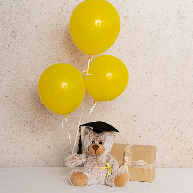 Latex Balloon 12" Pack 36 Bright Yellow (30.5cmD)