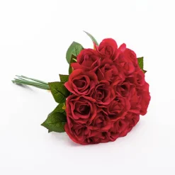 Lavina Rose Bud Bouquet 18 Heads Red (33cmH)