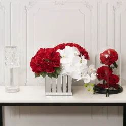 Lavina Rose Bud Bouquet 18 Heads Red (33cmH)