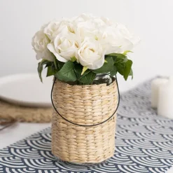 Lavina Rose Bud Bouquet 18 Heads Nude Beige (33cmH)