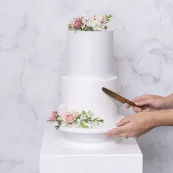 Lazy Susan Rotating Turntable Plastic White (28cmDx7cmH)