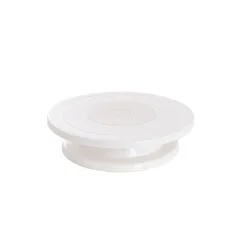 Lazy Susan Rotating Turntable Plastic White (28cmDx7cmH)