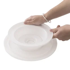 Lazy Susan Rotating Turntable Plastic White (28cmDx7cmH)