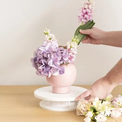 Lazy Susan Rotating Turntable Plastic White (28cmDx7cmH)