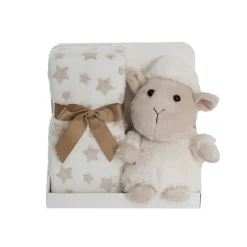 Leah the Lamb & Blanket Gift Pack Beige (25x12x25)
