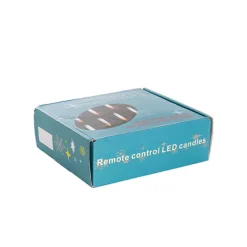 LED Christmas Flickering Candle w Clip Pack 10 White (10cmH)