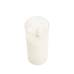 LED Glass Trueflame Flickering Event Pillar Candle 5x12.5cmH