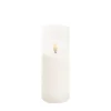 LED Glass Trueflame Flickering Event Pillar Candle 7.5x20cmH