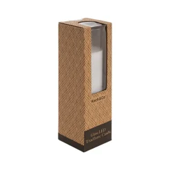 LED Glass Trueflame Flickering Event Pillar Candle 7.5x20cmH