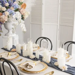 LED Glass Trueflame Flickering Event Pillar Candle 7.5x30cmH