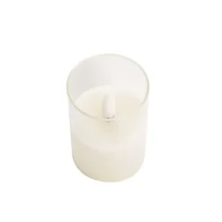 LED Glass Trueflame Flickering Votive Candle White 5x7.5cm