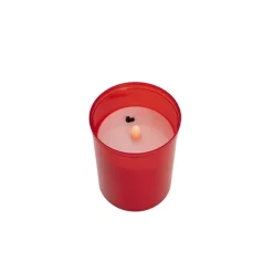 LED Sympathy Memorial Candle Red (6.5Dx12cmH)