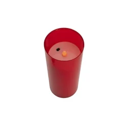 LED Sympathy Memorial Candle Red (7.5Dx21.5cmH)