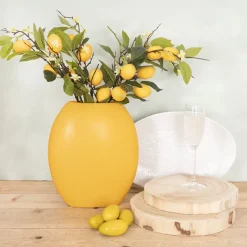 Lemon w Flower Bud Spray Yellow (60cmH)