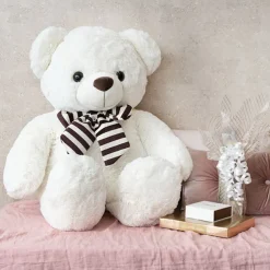 Liam Giant Teddy Bear Off White (105cmHT)