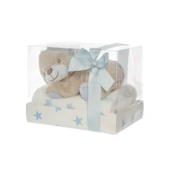 Liam Teddy Bear Gift Pack Blue (22cmHT)