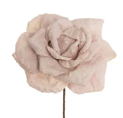 Lina Large Crepe Paper Rose Stem Powder Pink (24cmDx66cmH)