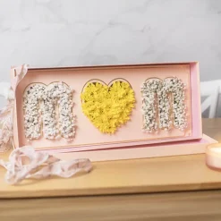 Love Mum Rose Flower Box with Foam Insert Pink (61x26x11Hcm)