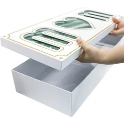 Love Mum Rose Flower Box with Foam Insert White(61x26x11Hcm)