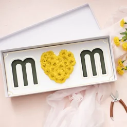 Love Mum Rose Flower Box with Foam Insert White(61x26x11Hcm)